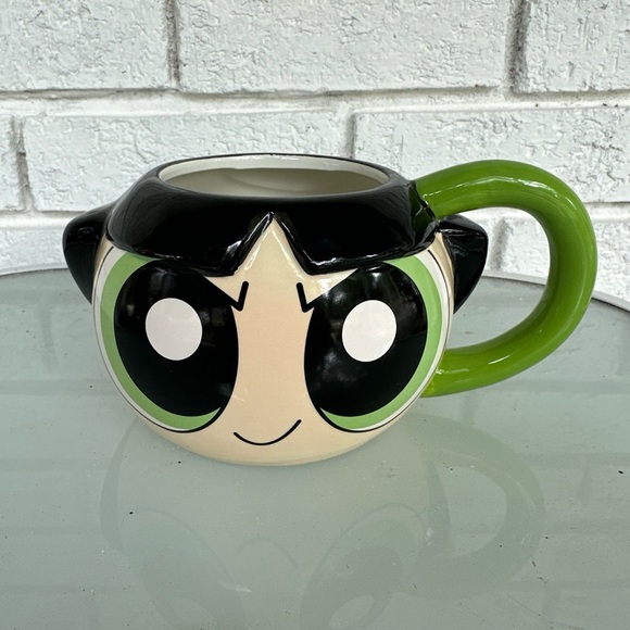 The Powerpuff Girls Buttercup 3DFigural Head Cartoon Network 20oz Coffee Mug Cup - Picture 1 of 3